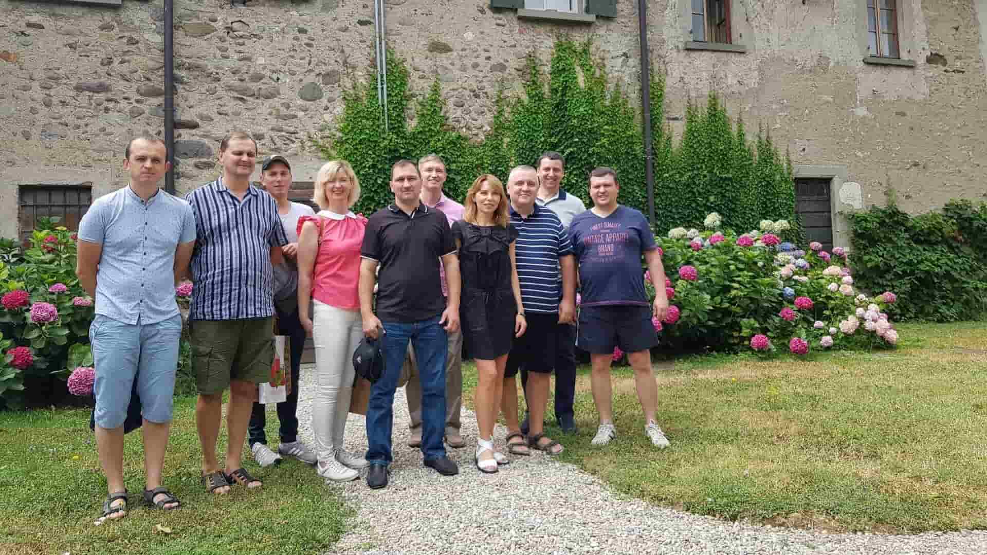 Il team del nostro partner dall’Ucraina in visita alla cantina Il Mosnel in Franciacorta.